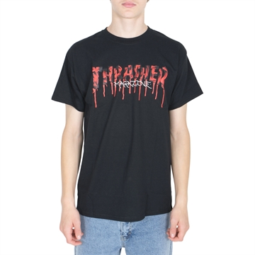 Thrasher T-shirt S/S Drip Logo Black
